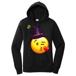 Kiss Witch Emoji Women's Pullover Hoodie