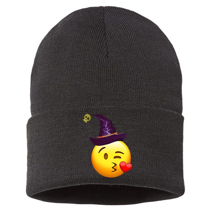 Kiss Witch Emoji Sustainable Knit Beanie