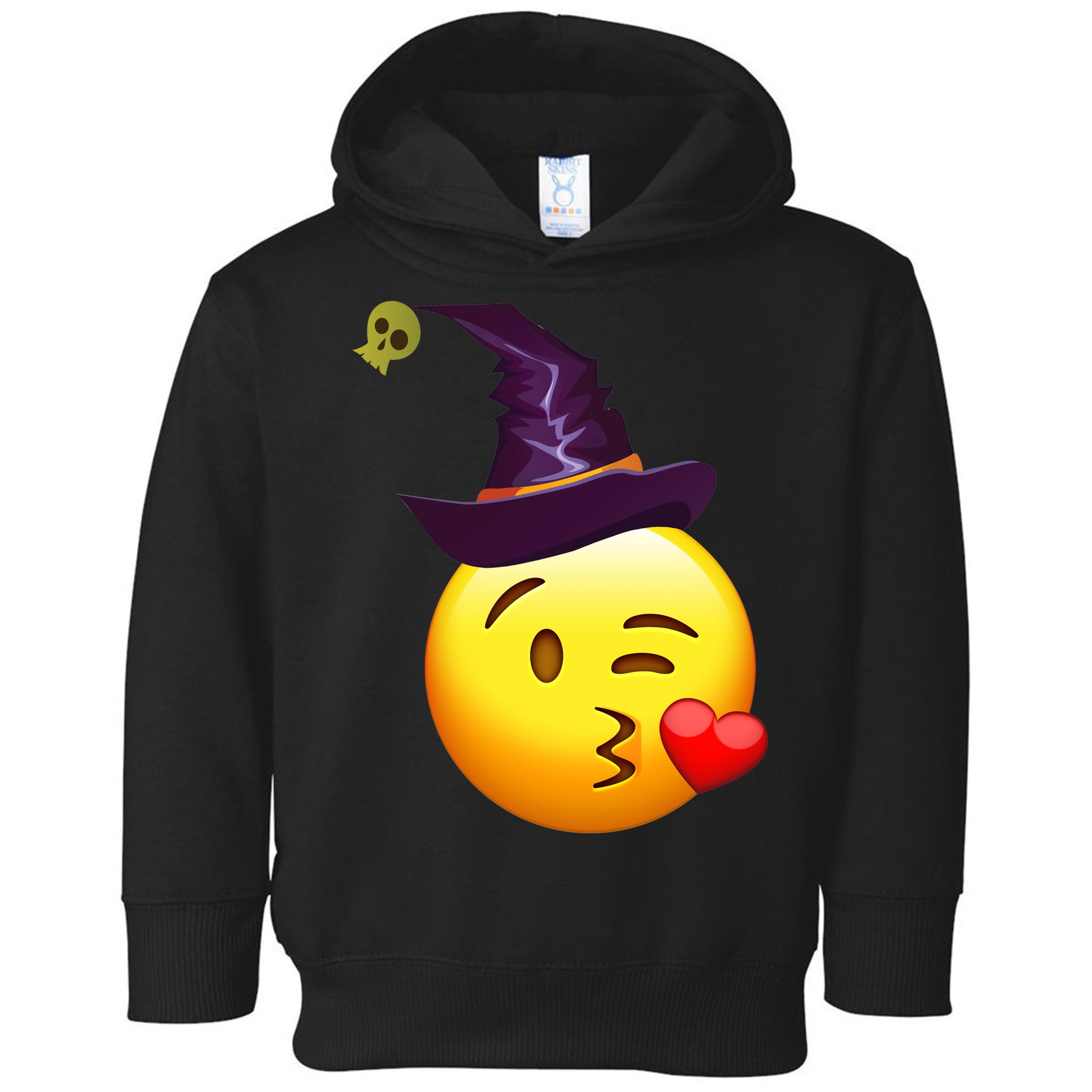 Kiss Witch Emoji Toddler Hoodie