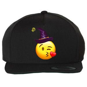 Kiss Witch Emoji Wool Snapback Cap