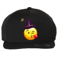 Kiss Witch Emoji Wool Snapback Cap