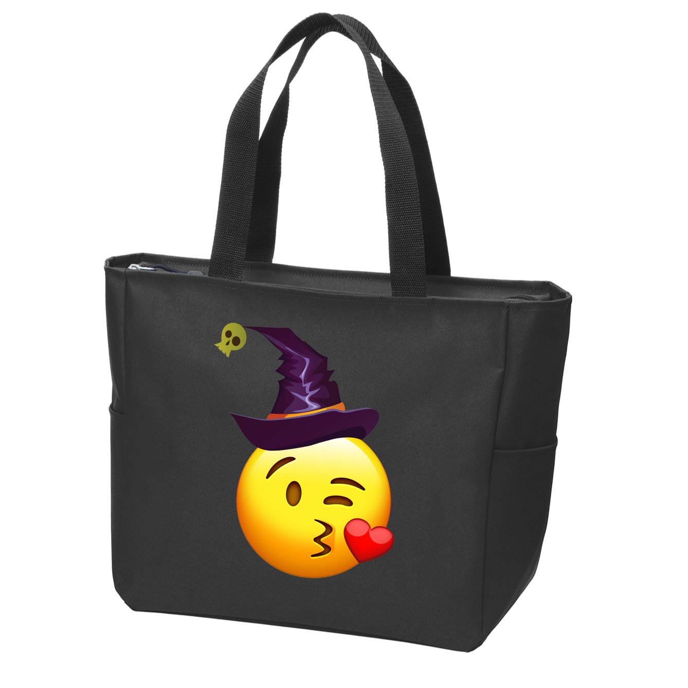 Kiss Witch Emoji Zip Tote Bag