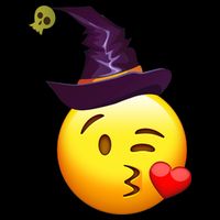 Kiss Witch Emoji Zip Tote Bag