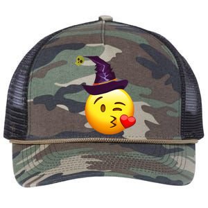 Kiss Witch Emoji Retro Rope Trucker Hat Cap