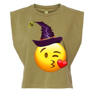 Kiss Witch Emoji Garment-Dyed Women's Muscle Tee