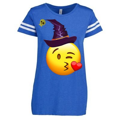 Kiss Witch Emoji Enza Ladies Jersey Football T-Shirt