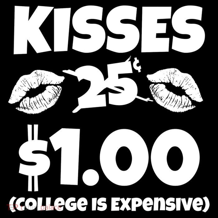 Kisses 1 Dollar College Is Expensive Drawstring Bag