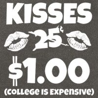 Kisses 1 Dollar College Is Expensive Cotton Canvas Backpack