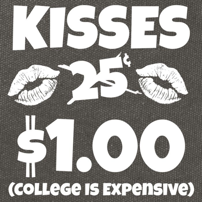 Kisses 1 Dollar College Is Expensive Cotton Canvas Backpack