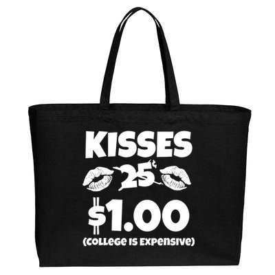 Kisses 1 Dollar College Is Expensive Cotton Canvas Jumbo Tote