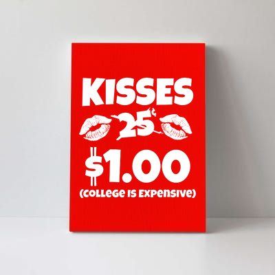 Kisses 1 Dollar College Is Expensive Canvas