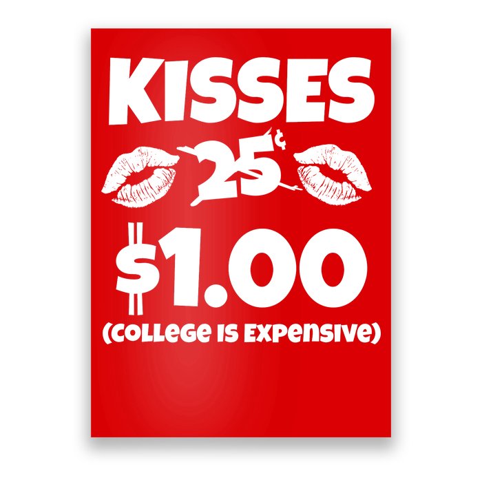 Kisses 1 Dollar College Is Expensive Poster