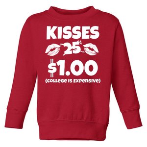 Kisses 1 Dollar College Is Expensive Toddler Sweatshirt