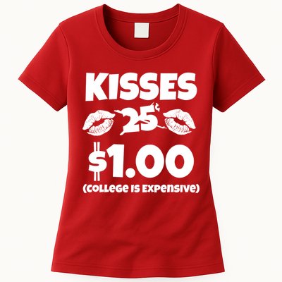 Kisses 1 Dollar College Is Expensive Womens T-Shirt
