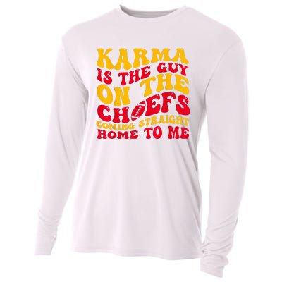 Karma Is the Guy on the Chief TRENDY  Cooling Performance Long Sleeve Crew