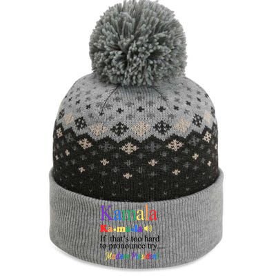 Kamala If Thats Too Hard To Pronounce Try Madam President Rainbow The Baniff Cuffed Pom Beanie