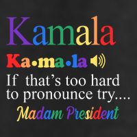 Kamala If Thats Too Hard To Pronounce Try Madam President Rainbow Adult Drive Performance Visor
