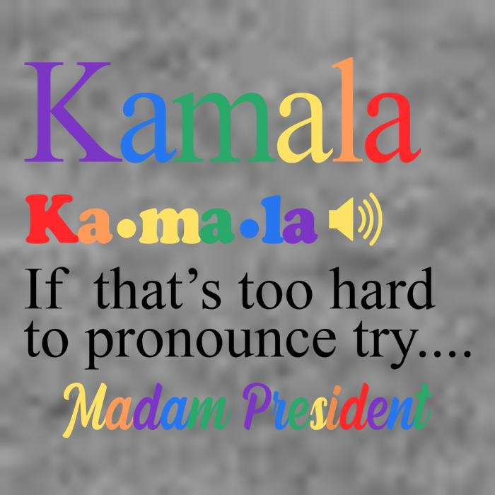 Kamala If Thats Too Hard To Pronounce Try Madam President Rainbow T-Shirt