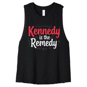 Kennedy Is The Remedy 2024 Independent Voter Women's Racerback Cropped Tank