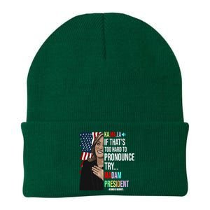 Kamala If That’S Too Hard To Pronounce Try Madam President Knit Cap Winter Beanie