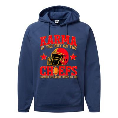 Karma Is the Guy on the Chief TRENDY  Performance Fleece Hoodie