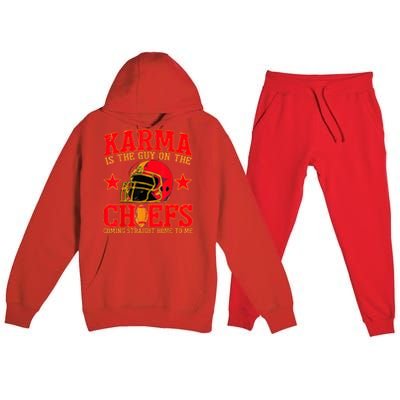 Karma Is the Guy on the Chief TRENDY  Premium Hooded Sweatsuit Set