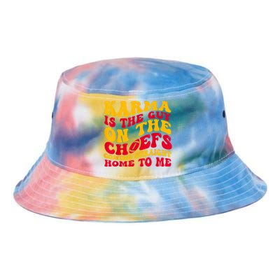 Karma Is The Guy On The Chief Trendy Tie Dye Newport Bucket Hat