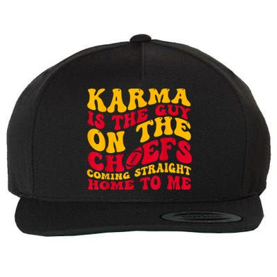 Karma Is The Guy On The Chief Trendy Wool Snapback Cap