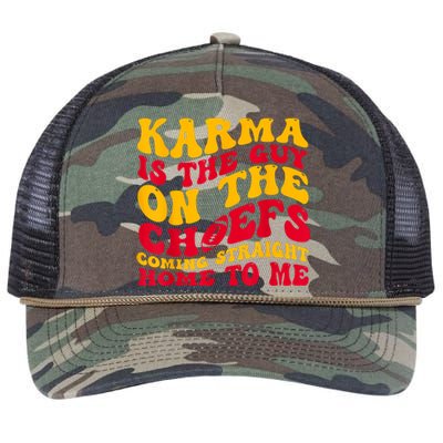 Karma Is The Guy On The Chief Trendy Retro Rope Trucker Hat Cap