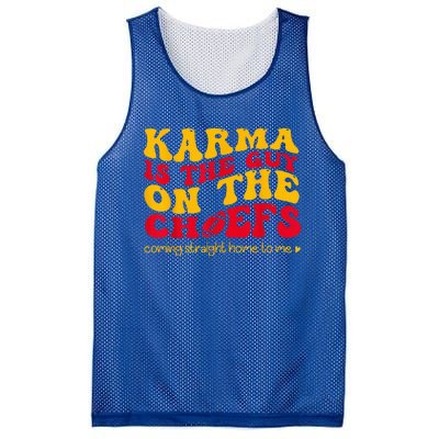 Karma Is the Guy on the Chief Coming Straight Home to Me  Mesh Reversible Basketball Jersey Tank