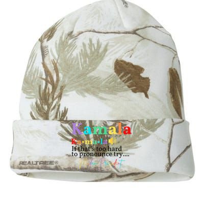 Kamala If Thats Too Hard To Pronounce Try Madam President Kati Licensed 12" Camo Beanie