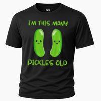 Kids I'm This Many Pickles Old 2nd Birthday 2 Years Old Bday Cooling Performance Crew T-Shirt