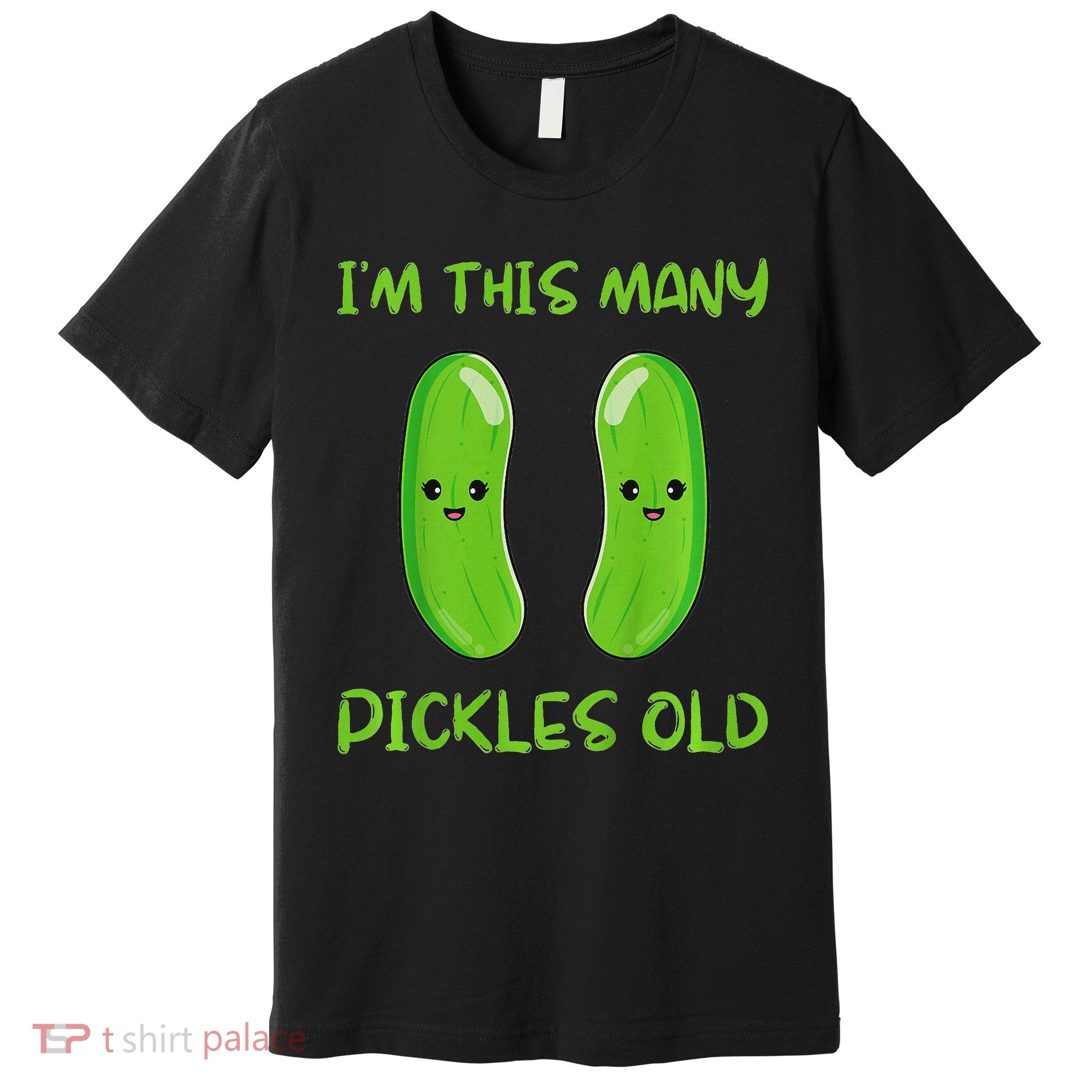 Kids I'm This Many Pickles Old 2nd Birthday 2 Years Old Bday Premium T-Shirt