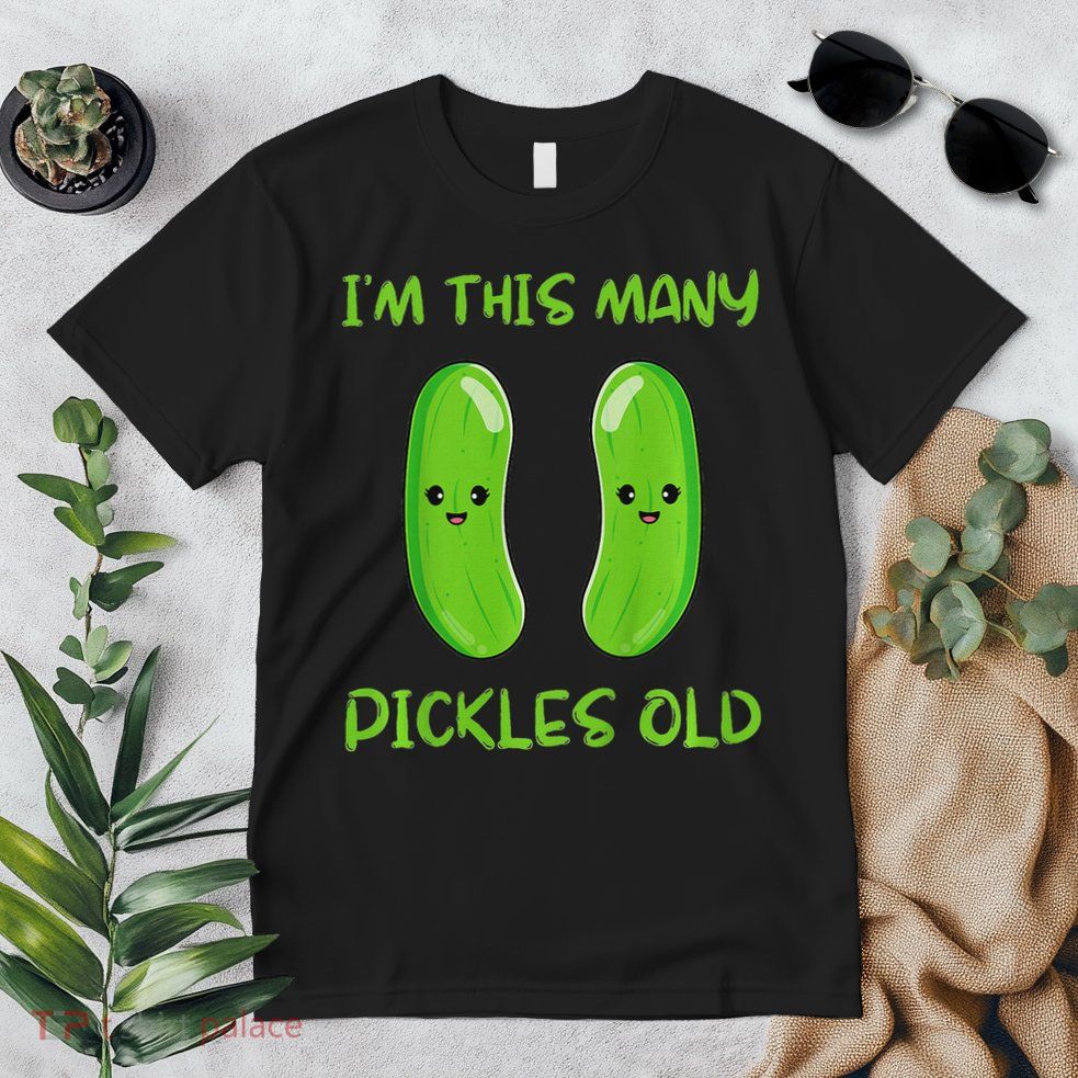 Kids I'm This Many Pickles Old 2nd Birthday 2 Years Old Bday Premium T-Shirt