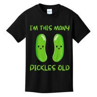 Kids I'm This Many Pickles Old 2nd Birthday 2 Years Old Bday Kids T-Shirt