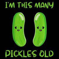 Kids I'm This Many Pickles Old 2nd Birthday 2 Years Old Bday Kids T-Shirt
