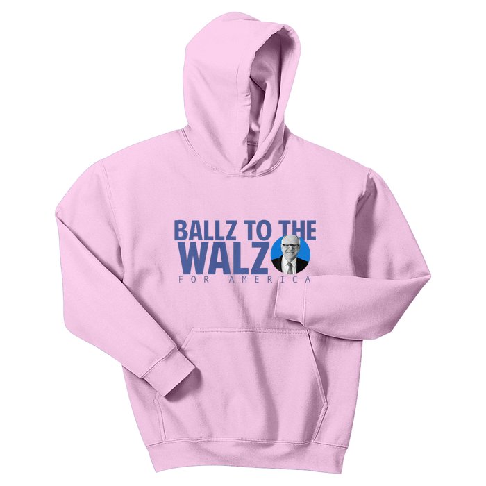 Kamala In The Context Ballz Walz Kids Hoodie