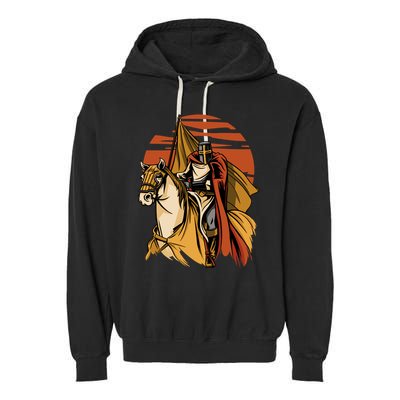 Knight In The Sunset Garment-Dyed Fleece Hoodie