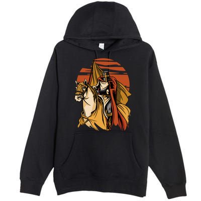 Knight In The Sunset Premium Pullover Hoodie