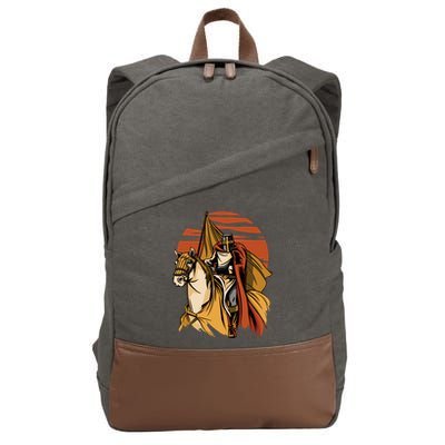 Knight In The Sunset Cotton Canvas Backpack