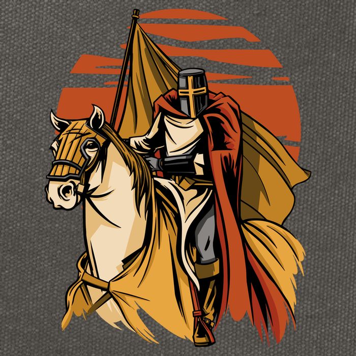 Knight In The Sunset Cotton Canvas Backpack
