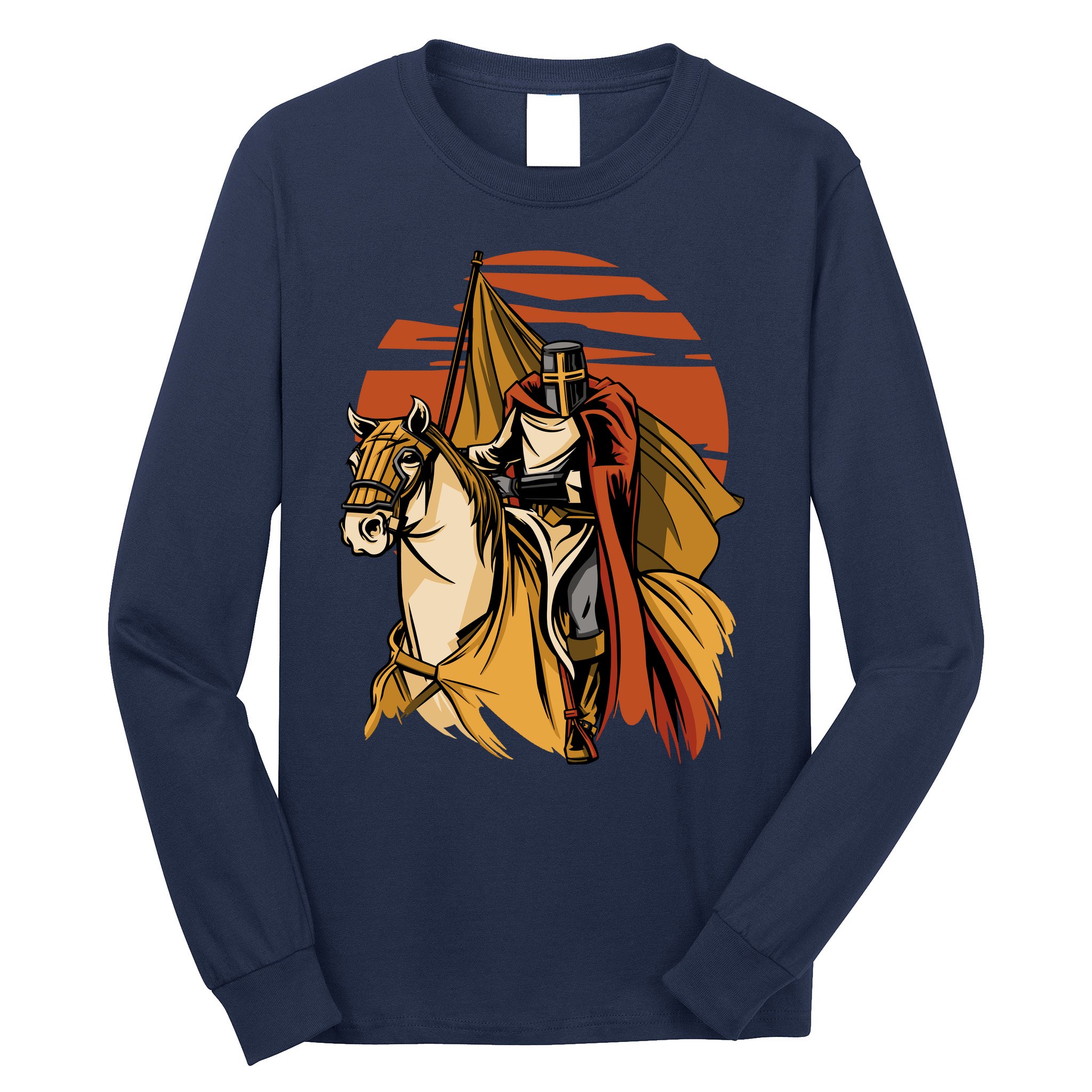 Knight In The Sunset Long Sleeve Shirt