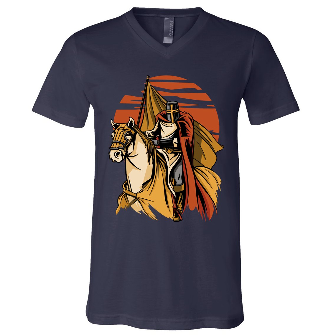 Knight In The Sunset V-Neck T-Shirt
