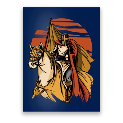 Knight In The Sunset Poster
