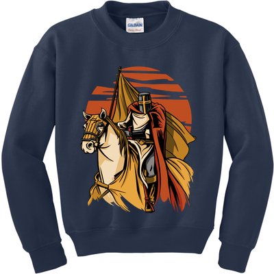 Knight In The Sunset Kids Sweatshirt