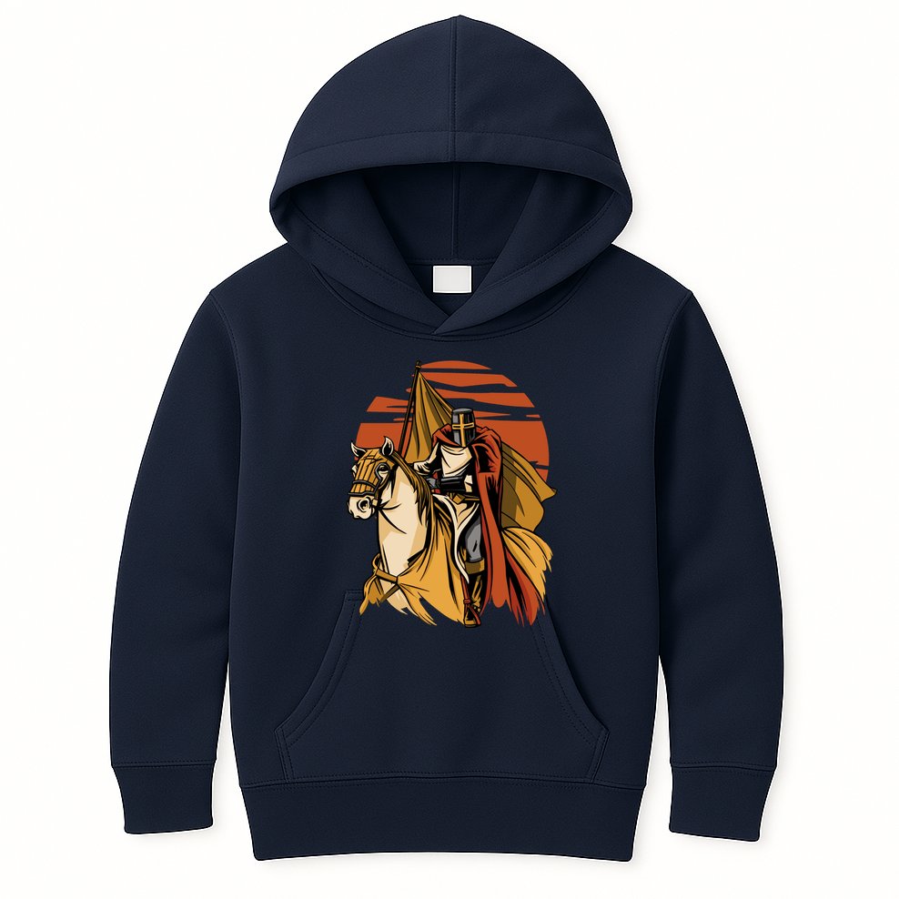 Knight In The Sunset Kids Hoodie