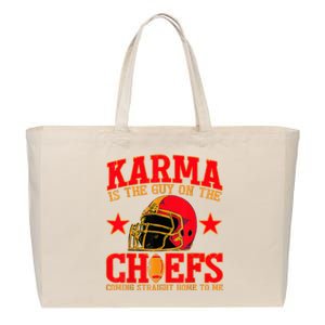 Karma Is the Guy on the Chief TRENDY  Cotton Canvas Jumbo Tote