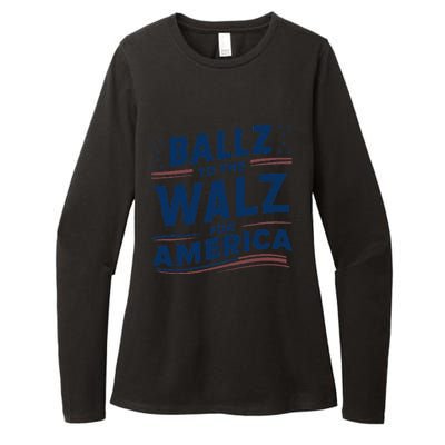 Kamala In The Context Ballz Walz Mn Kamala Harris 2024 Womens CVC Long Sleeve Shirt