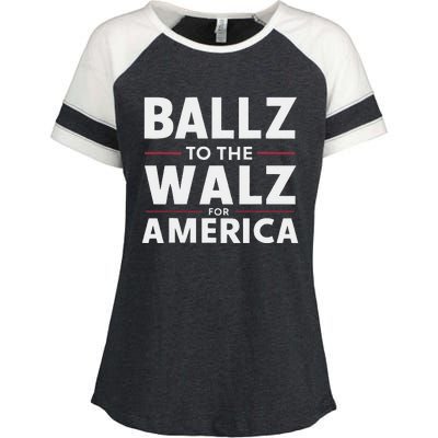 Kamala In The Context Ballz Walz Mn Kamala Harris 2024 Enza Ladies Jersey Colorblock Tee