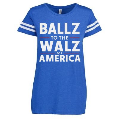 Kamala In The Context Ballz Walz Mn Kamala Harris 2024 Enza Ladies Jersey Football T-Shirt